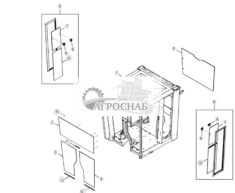 Низкопрофильная кабина с открывающимися боковыми окнами и фиксированными передними окнами, Grader Pro - ST765478 376.jpg